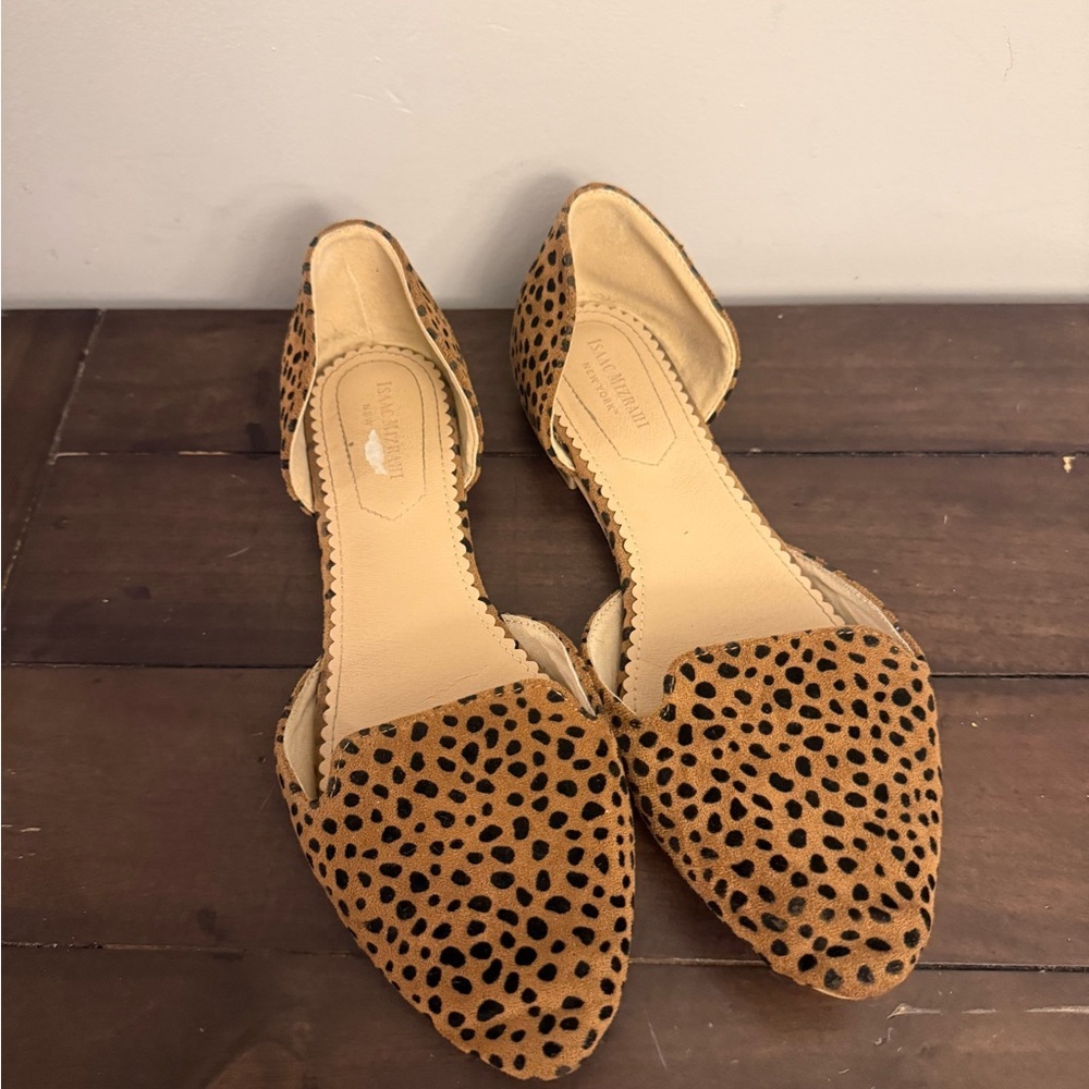 Women’s Leopard Print D’Orsay Flats in Tan and Black